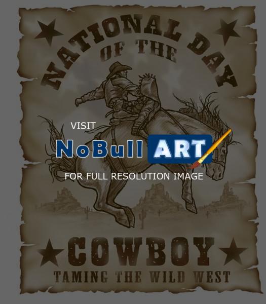 Screen Printed Designs - National Day Of The Cowboy - Screen Print