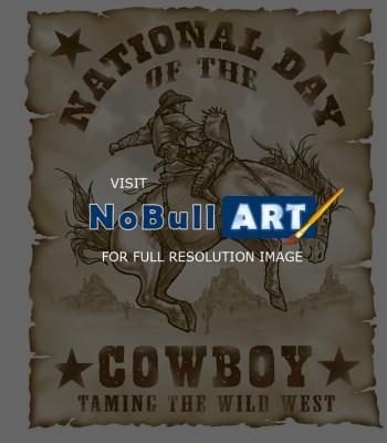 Screen Printed Designs - National Day Of The Cowboy - Screen Print