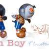 Pidgeon Boy-Custom Vinyl - Custom Vinyl Sculptures - By Billy Thomas, Mixed Media Sculpture Artist