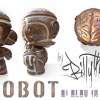 Idle Robot-Custom Vinyl - Custom Vinyl Sculptures - By Billy Thomas, Mixed Media Sculpture Artist