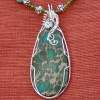 African Jade With Ceramic Beads - Natural And Manmade Stones Jewelry - By Donna Mace, Wire Wrapping Jewelry Artist