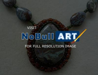 Bead Embroidery - Seed Bead Necklace - Assorted Beads
