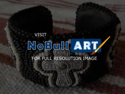 Bead Embroidery - Western Cross Cuff - Assorted Beads
