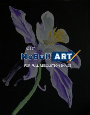 Work Series - Columbine Flower - Acrylic On Canvass