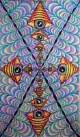 No Worries Im Friendl-Eye - Acrylic On Canvass Paintings - By Maryanne Peters, Visionary Painting Artist