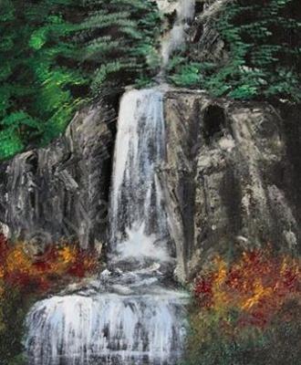 Oil Paintings - Waterfall - Oil