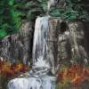 Waterfall - Oil Paintings - By Maria Martin, Brush Stroke Painting Artist