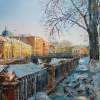 Kryukov Canal In March - Oil On Canvas Paintings - By Artemis Artists Association, Impressionism Painting Artist