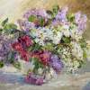 Lilac Bouquet - Oil On Canvas Paintings - By Artemis Artists Association, Impressionism Painting Artist