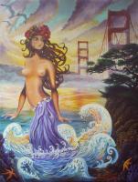 Surreal Figurative - San Francisco Moment - Oil On Canvas