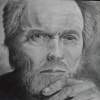 Clint Eastwood - Charcoal On Paper Drawings - By Sanjib Bose, Sketch Drawing Artist