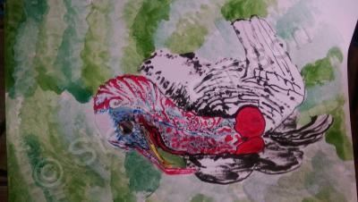Mixed Media - A Turkey Portrait - Mixed