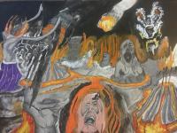 Heaven Vs Hell - Acrylic Paintings - By Steve Johnson, Illustration Painting Artist