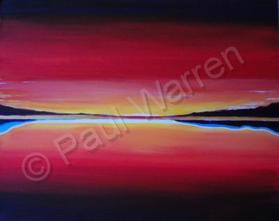 Landscape - Red Landscape - Acrylic