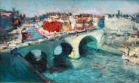 River - Oil On Canvas Paintings - By Levan Urushadze, Impressionism Painting Artist