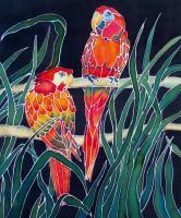 Animals - Buddies - Silk Painting