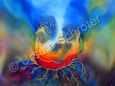 Abstract - Roots Of Life - Silk Painting