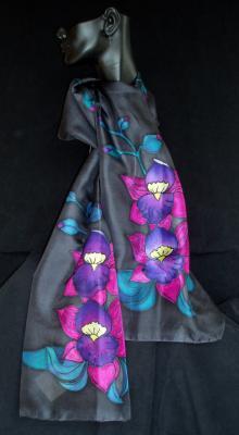 Scarves - Orchid - Silk Painting