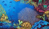 Nature - Coral Reef - Silk Painting