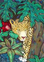 Animals - On The Watch - Silk Painting