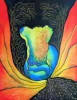 Abstract - Melody Of Roots - Silk Painting