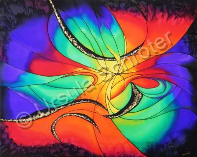 Abstract - Magical Energy - Silk Painting