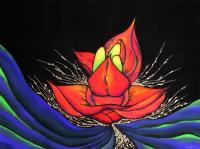 Abstract - Graceful Blossom - Silk Painting