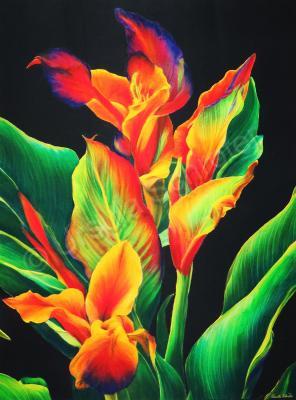 Floral - Floral Radiance - Silk Painting