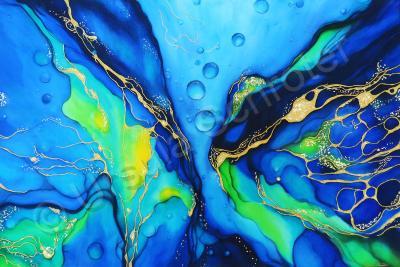Abstract - Path To Atlantis - Silk Painting