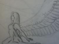 Angel - Pencils Drawings - By Tabitha Lagodzinski, Black And White Drawing Artist