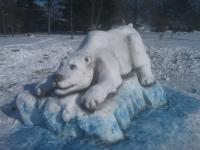 Sculptures - Polar Bear - Snow And Paint