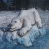 Polar Bear - Snow And Paint Sculptures - By Cole Soucie, Realism Sculpture Artist
