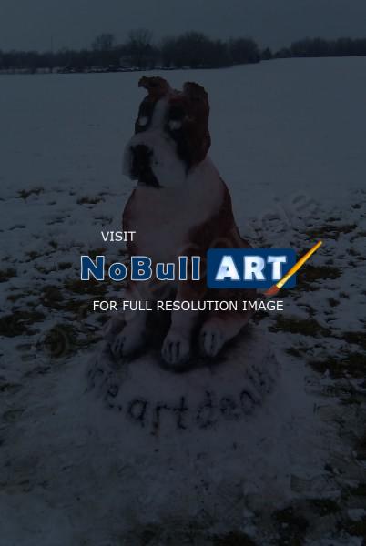 Sculptures - Boxer - Snow And Paint