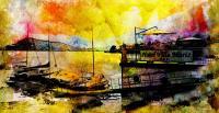 Tremezzo Italy - Acrylic Paintings - By Karen Zima, Abstract Painting Artist