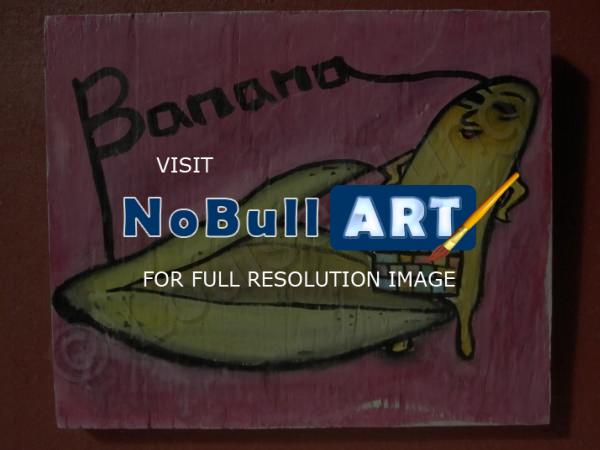 Banana - Banana 09-Adult Only - Watercolor On Plywood