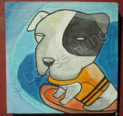 Dog - Dog 04 - Watercolor On Plywood