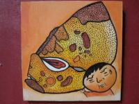 Mushroom Man - Mushroom Man 03 - Watercolor On Plywood