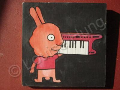 Music - Music 02 - Watercolor On Plywood