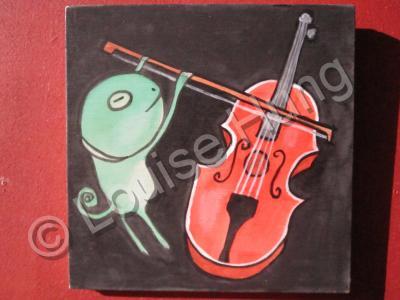 Music - Music 05 - Watercolor On Plywood