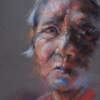 Old Woman - Pastel Drawings - By Joanna Gates, Expressionism Drawing Artist