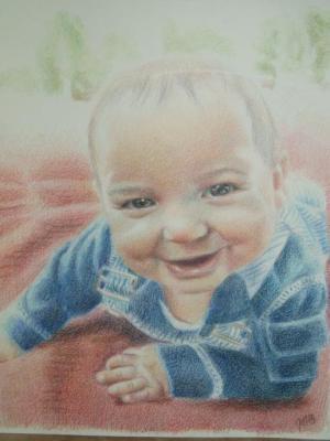 People - Baby Isaac - Colored Pencil