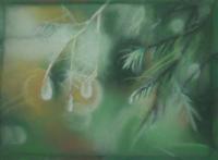 Dew - Pastel Drawings - By Joanna Gates, Expressionism Drawing Artist