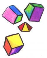 Cubes - One Face - Pen Paper Colors