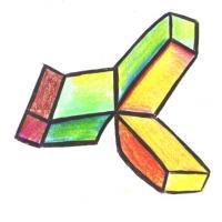 Cubes - Twin Buildings - Pen Paper Colors