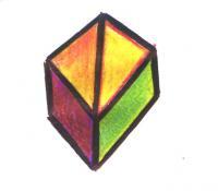 Cubes - Pyramid On Cube - Pen Paper Colors