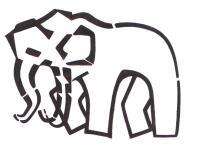 Animals - Elephant - Pen Paper Colors