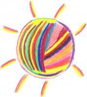 Sun - Pen Paper Colors Paintings - By Jorge Alberto Medina Rosas, Abstract Art Painting Artist