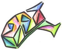 Flyingfish - Pen Paper Colors Paintings - By Jorge Alberto Medina Rosas, Abstract Art Painting Artist