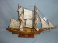 Model Of Le Brick Negrier - 23X16X75 Woodwork - By Louis Nanette, Hand Crafted Model Ships Woodwork Artist