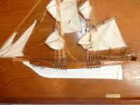 Half Model French Ship Brick - Medium Woodwork - By Louis Nanette, Hand Crafted Model Ships Woodwork Artist